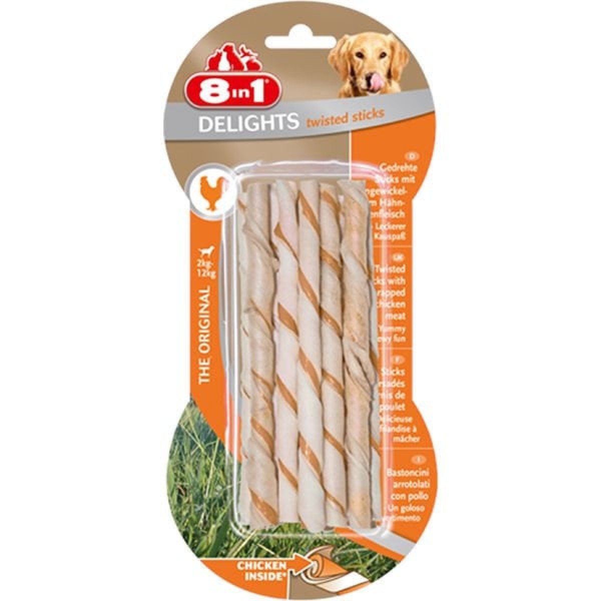 8 In 1 Delights Twisted Tavuklu Burgu Köpek Kemik Ödülü 10x55 Gr 8 In 1 Delights Twisted Tavuklu Burgu Köpek Kemik Ödülü 10x55 Gr