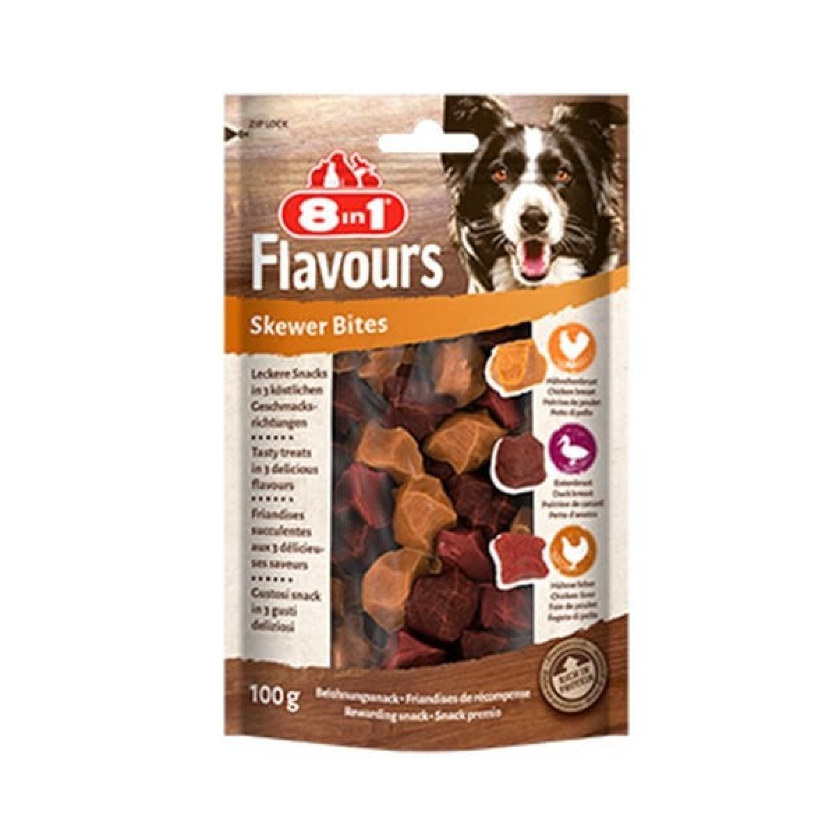 8in1 Flavours Skewer Bites Kuşbaşı Dilimli Çiğneme Köpek Ödül Maması 100 Gr 8in1 Flavours Skewer Bites Kuşbaşı Dilimli Çiğneme Köpek Ödül Maması 100 Gr