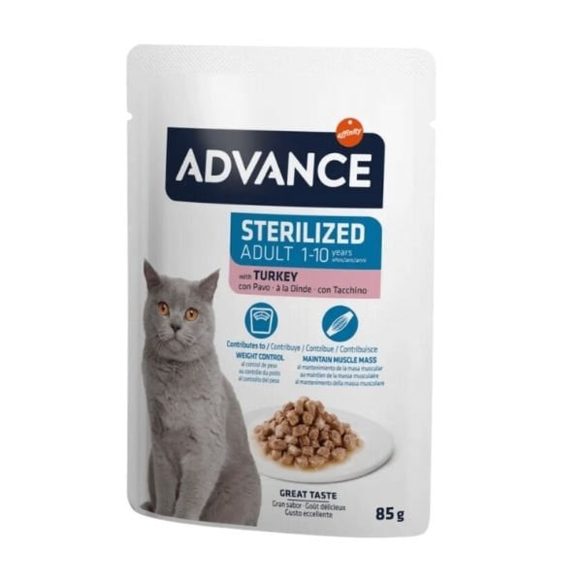 Advance Hindi Etli Pouch Kısırlaştırılmış Yetişkin Kedi Maması 85 Gr Advance Hindi Etli Pouch Kısırlaştırılmış Yetişkin Kedi Maması 85 Gr