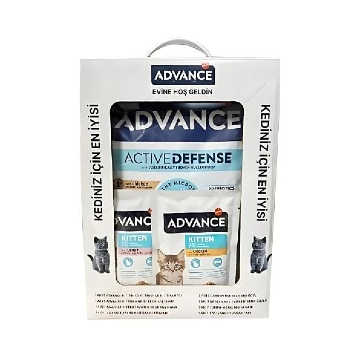 Advance Tavuk Etli Yavru Kedi Maması 1.5 Kg 2 Pouch Hediye Advance Tavuk Etli Yavru Kedi Maması 1.5 Kg 2 Pouch Hediye