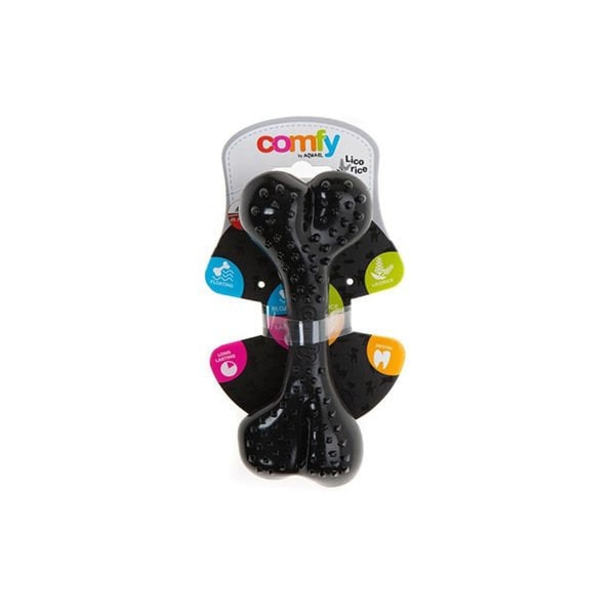 Aquael Comfy Toy Kemik Şeklinde Meyan Kökü Aromalı Köpek Oyuncağı Siyah 8.5 Cm Aquael Comfy Toy Kemik Şeklinde Meyan Kökü Aromalı Köpek Oyuncağı Siyah 8.5 Cm