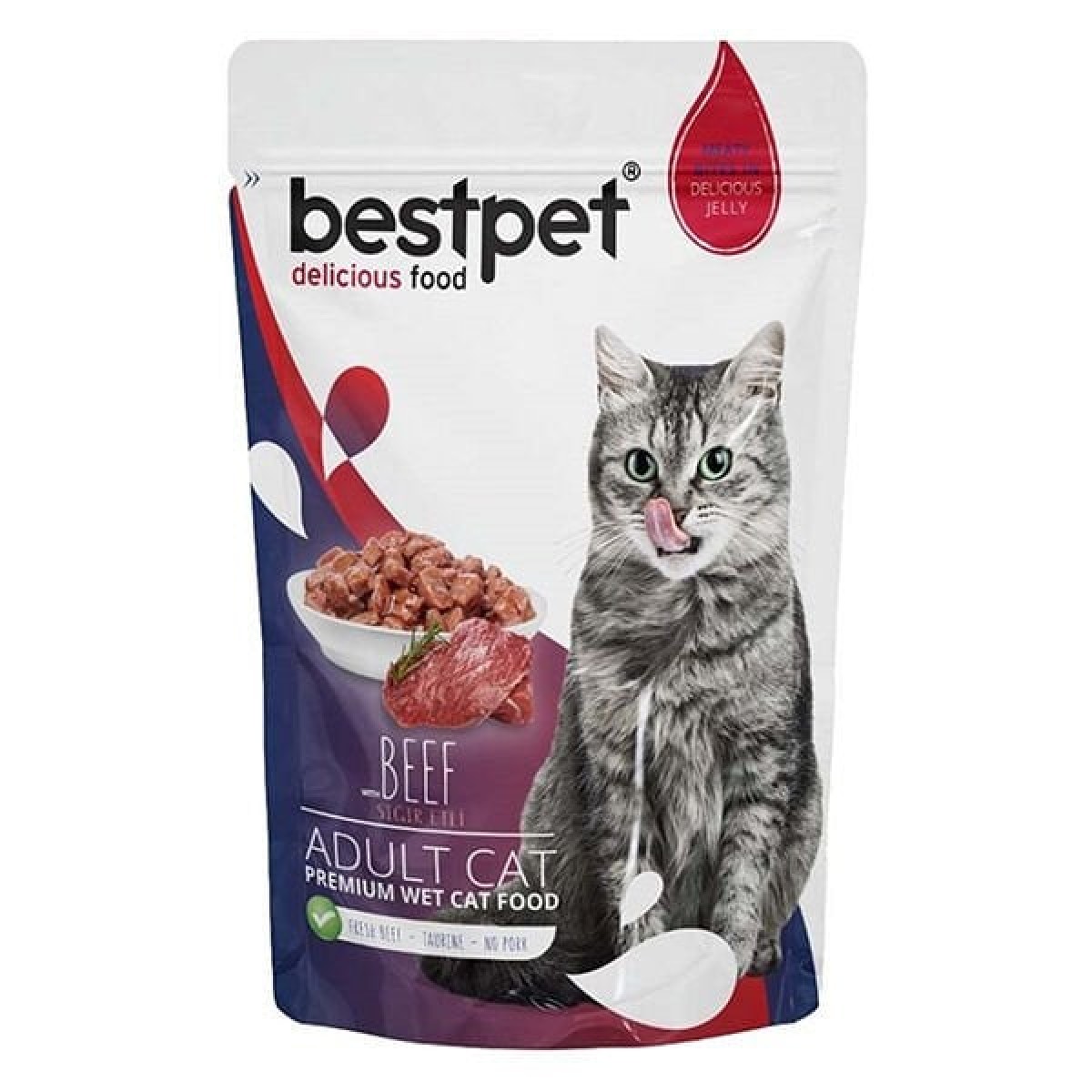 BestPet Adult Jelly Pouch Biftekli Yaş Kedi Maması 85 Gr BestPet Adult Jelly Pouch Biftekli Yaş Kedi Maması 85 Gr