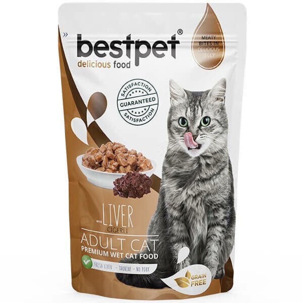 BestPet Adult Jelly Pouch Ciğerli Yaş Kedi Maması 85 Gr BestPet Adult Jelly Pouch Ciğerli Yaş Kedi Maması 85 Gr