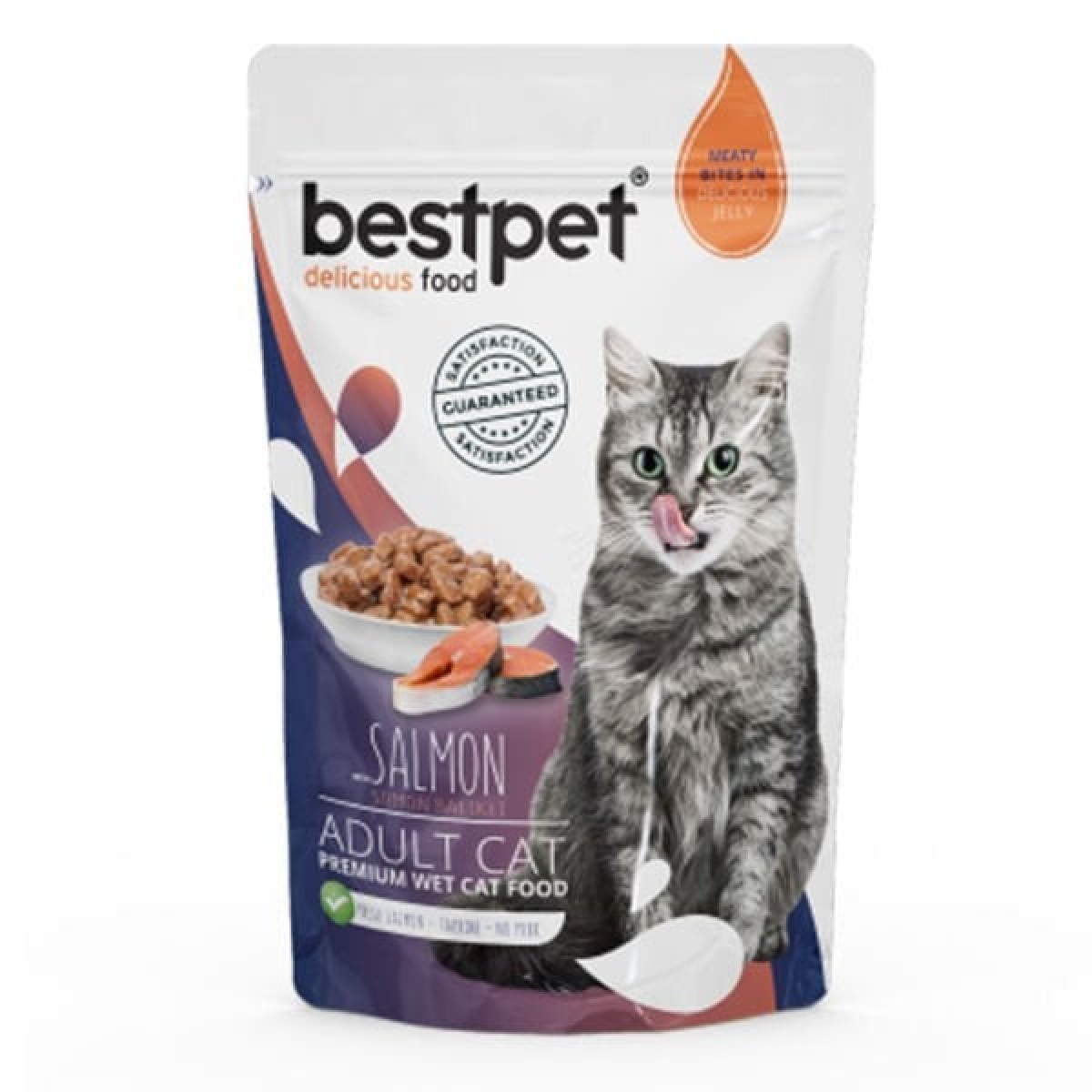 BestPet Adult Jelly Pouch Somonlu Yaş Kedi Maması 85 Gr BestPet Adult Jelly Pouch Somonlu Yaş Kedi Maması 85 Gr