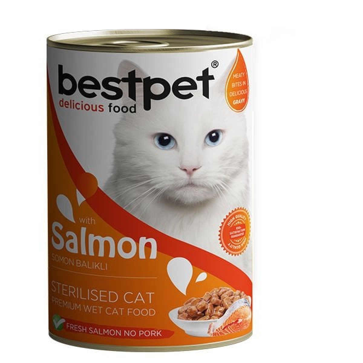 Bestpet Sterilised Somonlu Kısırlaştırılmış Konserve Kedi Maması 400 Gr Bestpet Sterilised Somonlu Kısırlaştırılmış Konserve Kedi Maması 400 Gr