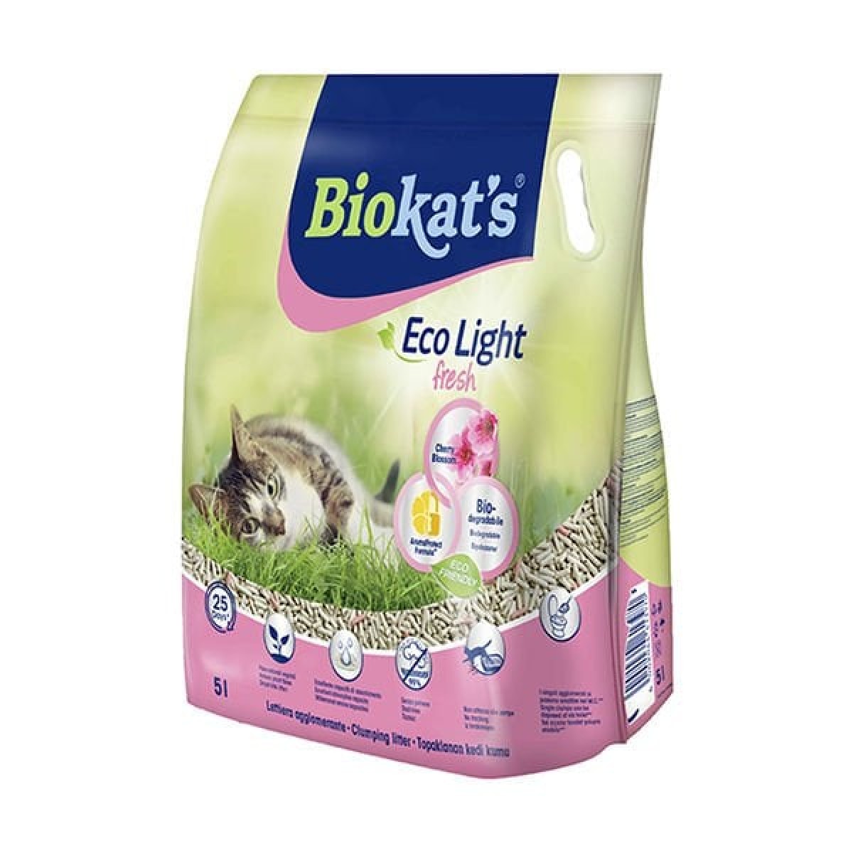Biokats Eco Light Fresh Cherry Blossom Kiraz Çiceği Kokulu Pelet Kedi Kumu 5 Lt Biokats Eco Light Fresh Cherry Blossom Kiraz Çiceği Kokulu Pelet Kedi Kumu 5 Lt