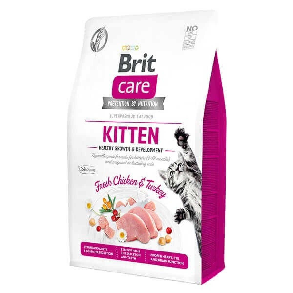 Brit Care Hipoalerjenik Kitten Tahılsız Tavuk ve Hindili Yavru Kedi Maması 2 Kg Brit Care Hipoalerjenik Kitten Tahılsız Tavuk ve Hindili Yavru Kedi Maması 2 Kg