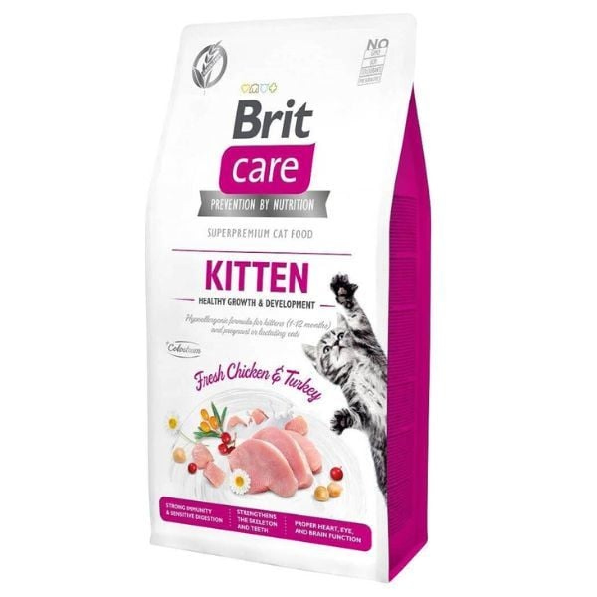 Brit Care Hipoalerjenik Kitten Tahılsız Tavuk ve Hindili Yavru Kedi Maması 6+1 Kg Brit Care Hipoalerjenik Kitten Tahılsız Tavuk ve Hindili Yavru Kedi Maması 6+1 Kg
