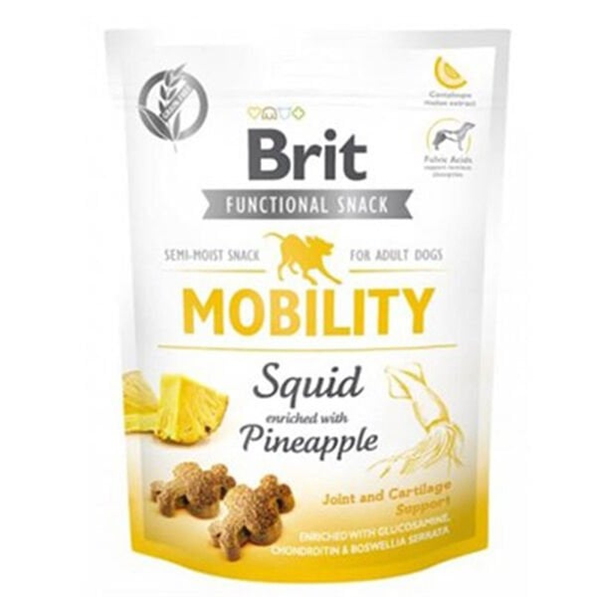 Brit Mobility Ananas ve Kalamarlı Köpek Ödül Maması 150 Gr Brit Mobility Ananas ve Kalamarlı Köpek Ödül Maması 150 Gr