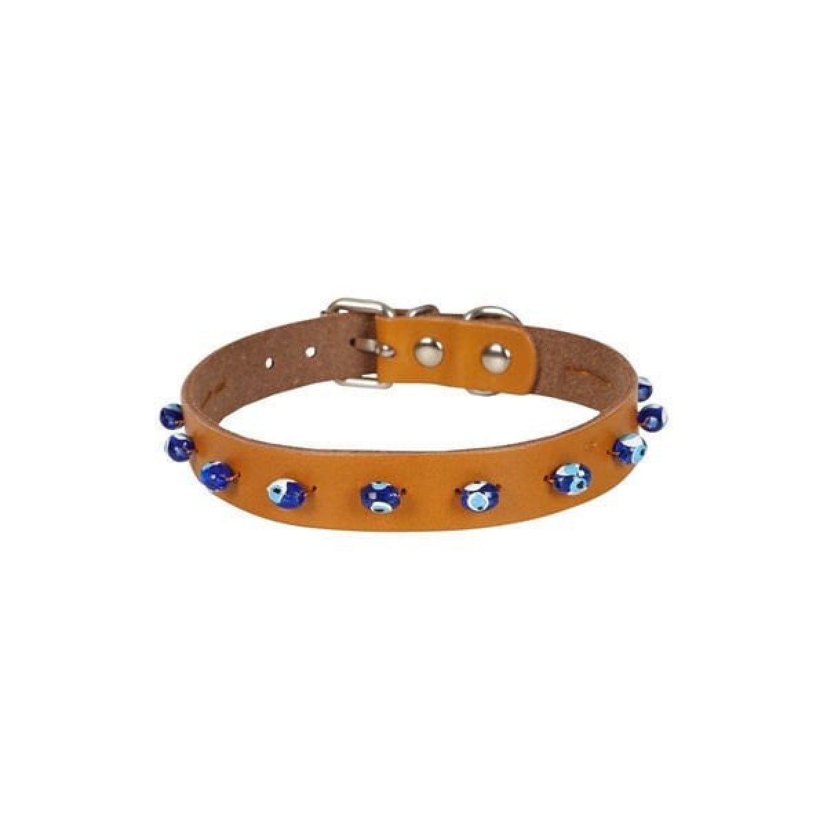 Cattie Boncuklu Deri Küçük Irk Köpek ve Kedi Boyun Tasması Xlarge Camel 1.5x26-30 Cm Cattie Boncuklu Deri Küçük Irk Köpek ve Kedi Boyun Tasması Xlarge Camel 1.5x26-30 Cm
