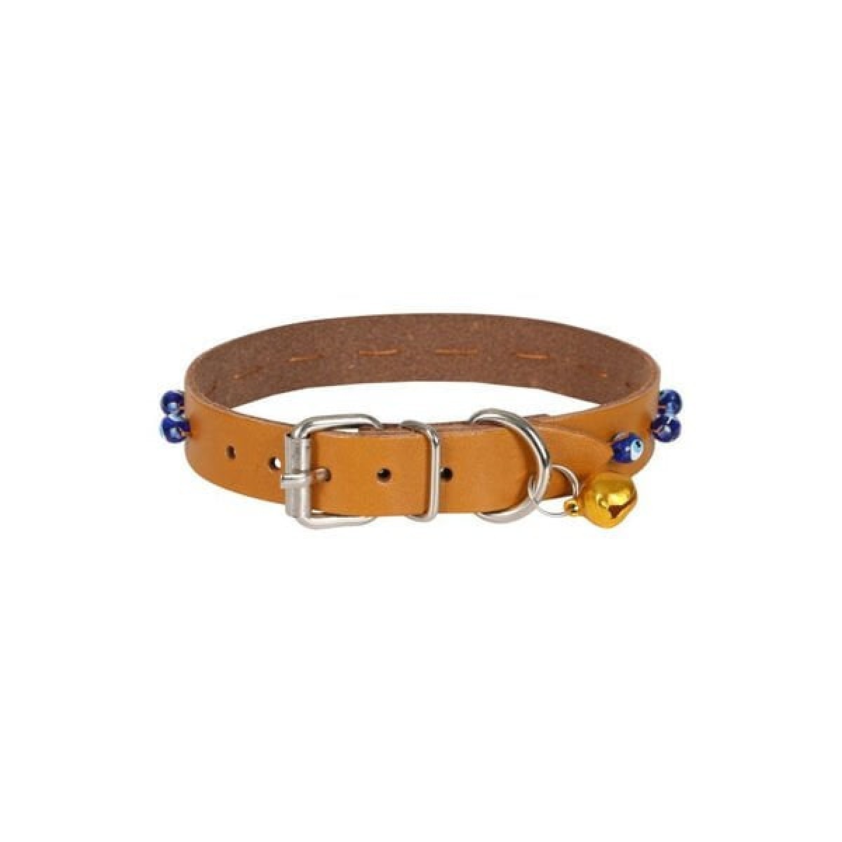 Cattie Boncuklu Deri Küçük Irk Köpek ve Kedi Boyun Tasması Xlarge Camel 1.5x26-30 Cm Cattie Boncuklu Deri Küçük Irk Köpek ve Kedi Boyun Tasması Xlarge Camel 1.5x26-30 Cm