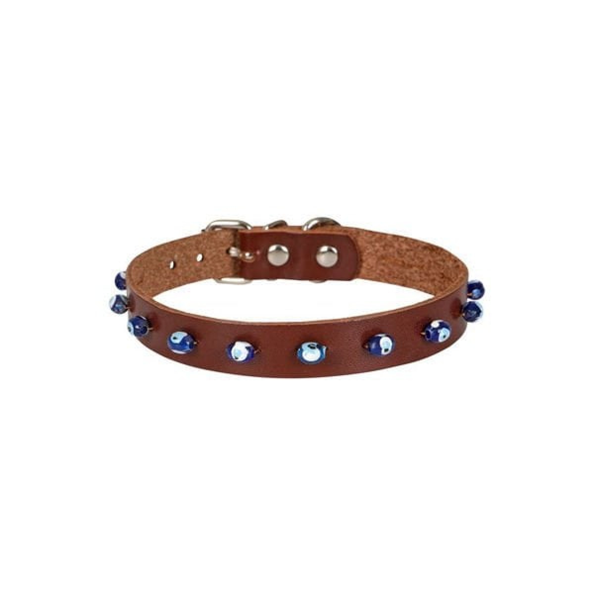 Cattie Boncuklu Deri Küçük Irk Köpek ve Kedi Boyun Tasması Xlarge Kahverengi 1.5x26-30 Cm Cattie Boncuklu Deri Küçük Irk Köpek ve Kedi Boyun Tasması Xlarge Kahverengi 1.5x26-30 Cm