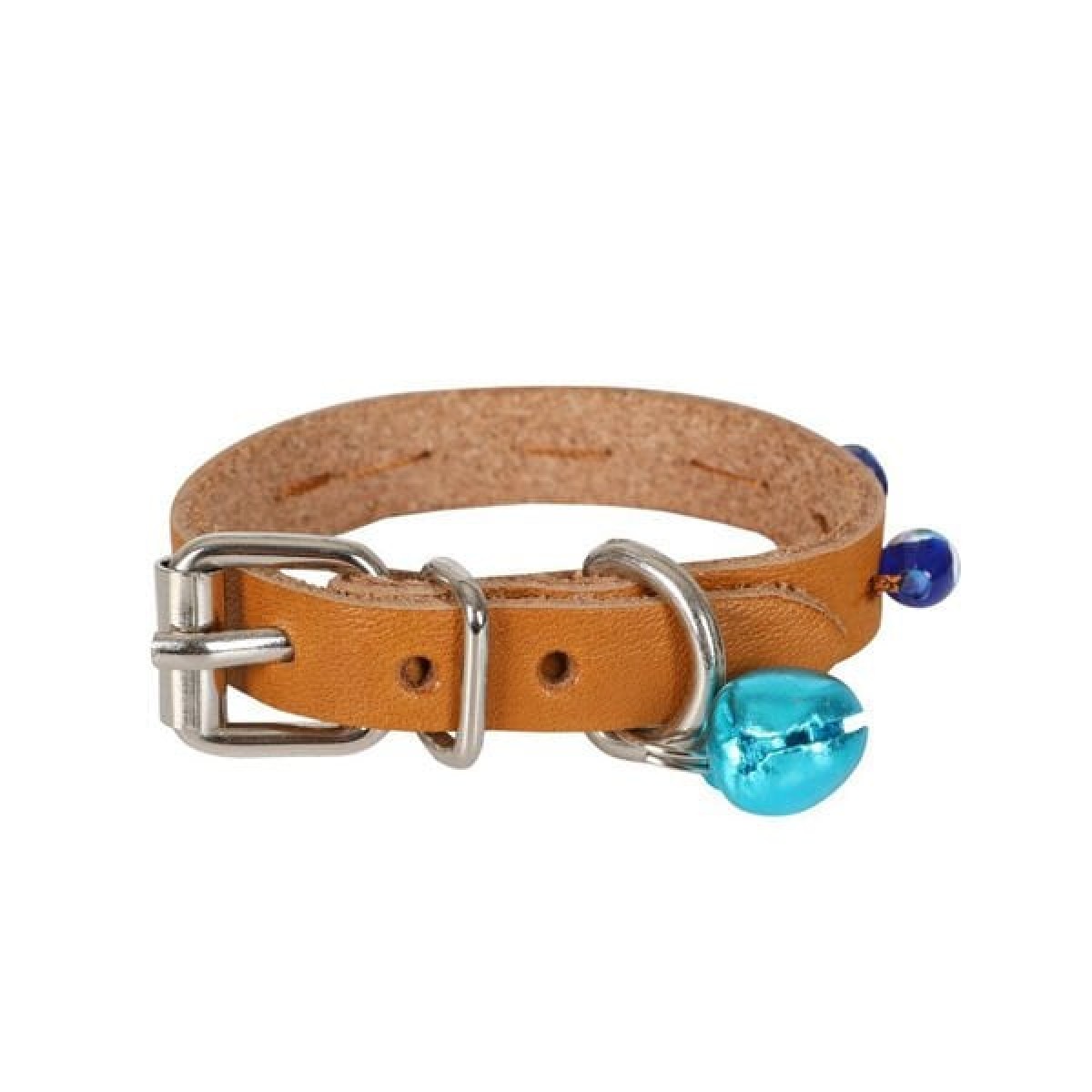Cattie Boncuklu Deri Küçük Irk Köpek ve Kedi Boyun Tasması Xsmall Camel 1x12-16 Cm Cattie Boncuklu Deri Küçük Irk Köpek ve Kedi Boyun Tasması Xsmall Camel 1x12-16 Cm