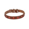 Cattie Gerçek Deriden Taşlı Kedi Boyun Tasması Large Kahverengi 1.2x23-28 Cm Cattie Gerçek Deriden Taşlı Kedi Boyun Tasması Large Kahverengi 1.2x23-28 Cm