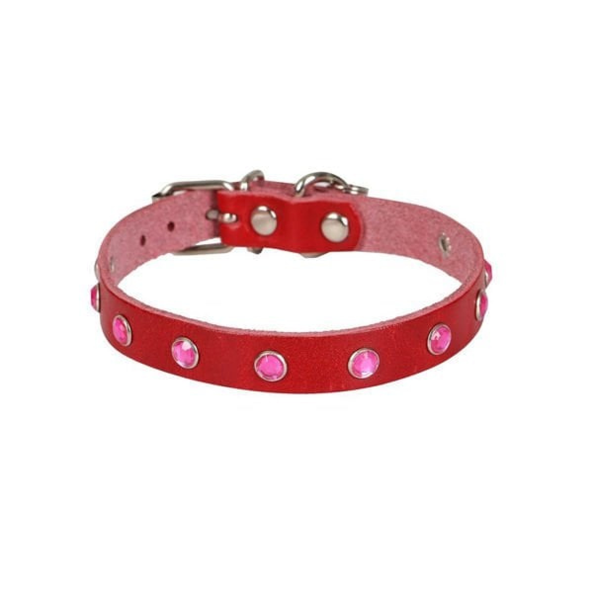 Cattie Gerçek Deriden Taşlı Kedi Boyun Tasması Large Kırmızı 1.2x23-28 Cm Cattie Gerçek Deriden Taşlı Kedi Boyun Tasması Large Kırmızı 1.2x23-28 Cm
