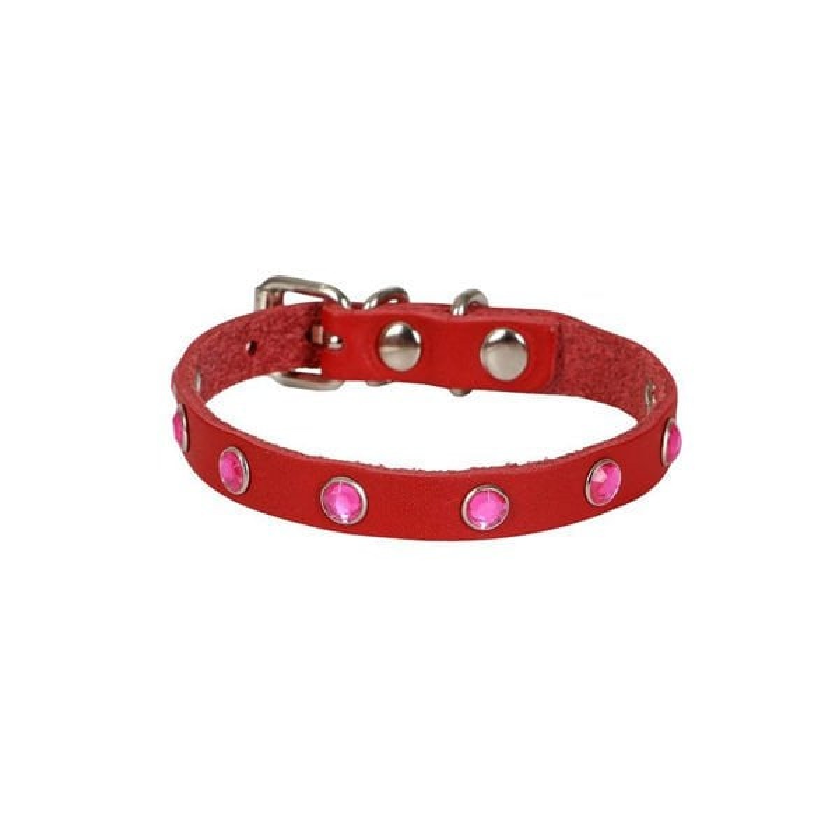 Cattie Gerçek Deriden Taşlı Kedi Boyun Tasması Medium Kırmızı 1x20-23 Cm Cattie Gerçek Deriden Taşlı Kedi Boyun Tasması Medium Kırmızı 1x20-23 Cm