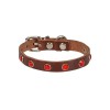 Cattie Gerçek Deriden Taşlı Kedi Boyun Tasması Small Kahverengi 1x16-20 Cm Cattie Gerçek Deriden Taşlı Kedi Boyun Tasması Small Kahverengi 1x16-20 Cm