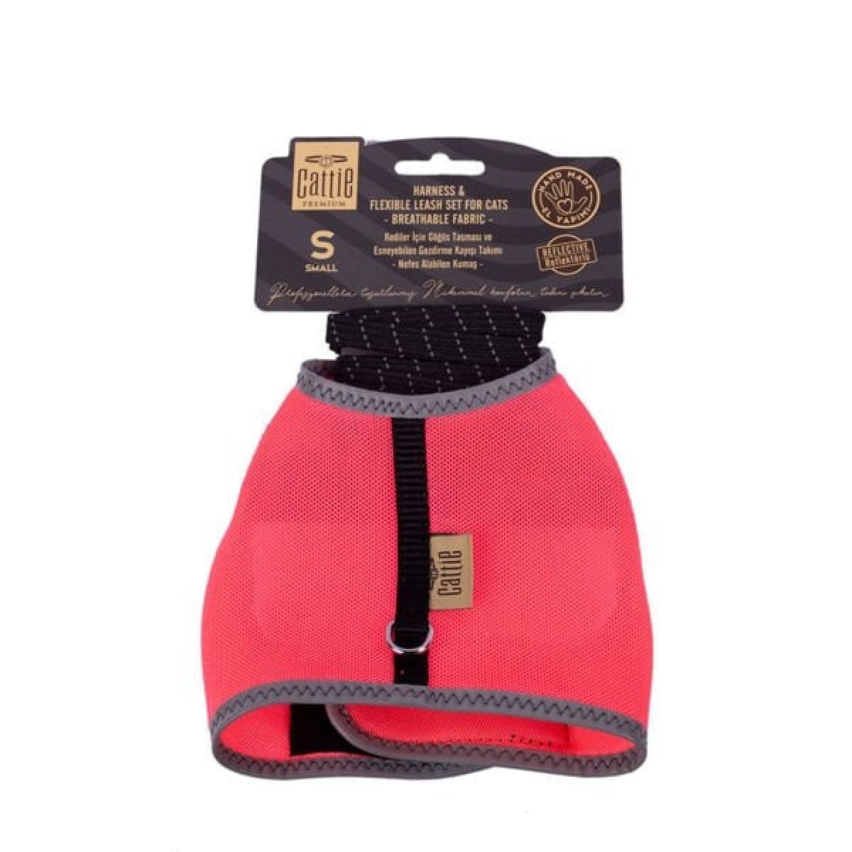 Cattie Havalı Dokuma Kedi Göğüs ve Gezdirme Takımı Small Pembe 1x20-30 Cm Cattie Havalı Dokuma Kedi Göğüs ve Gezdirme Takımı Small Pembe 1x20-30 Cm