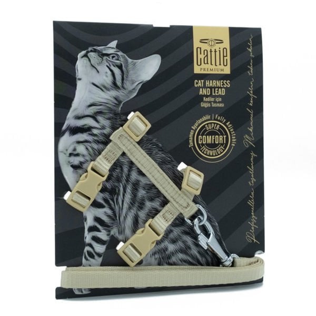 Cattie Kedi Göğüs ve Gezdirme Tasma Takımı Haki 1x25-40 Cm Cattie Kedi Göğüs ve Gezdirme Tasma Takımı Haki 1x25-40 Cm