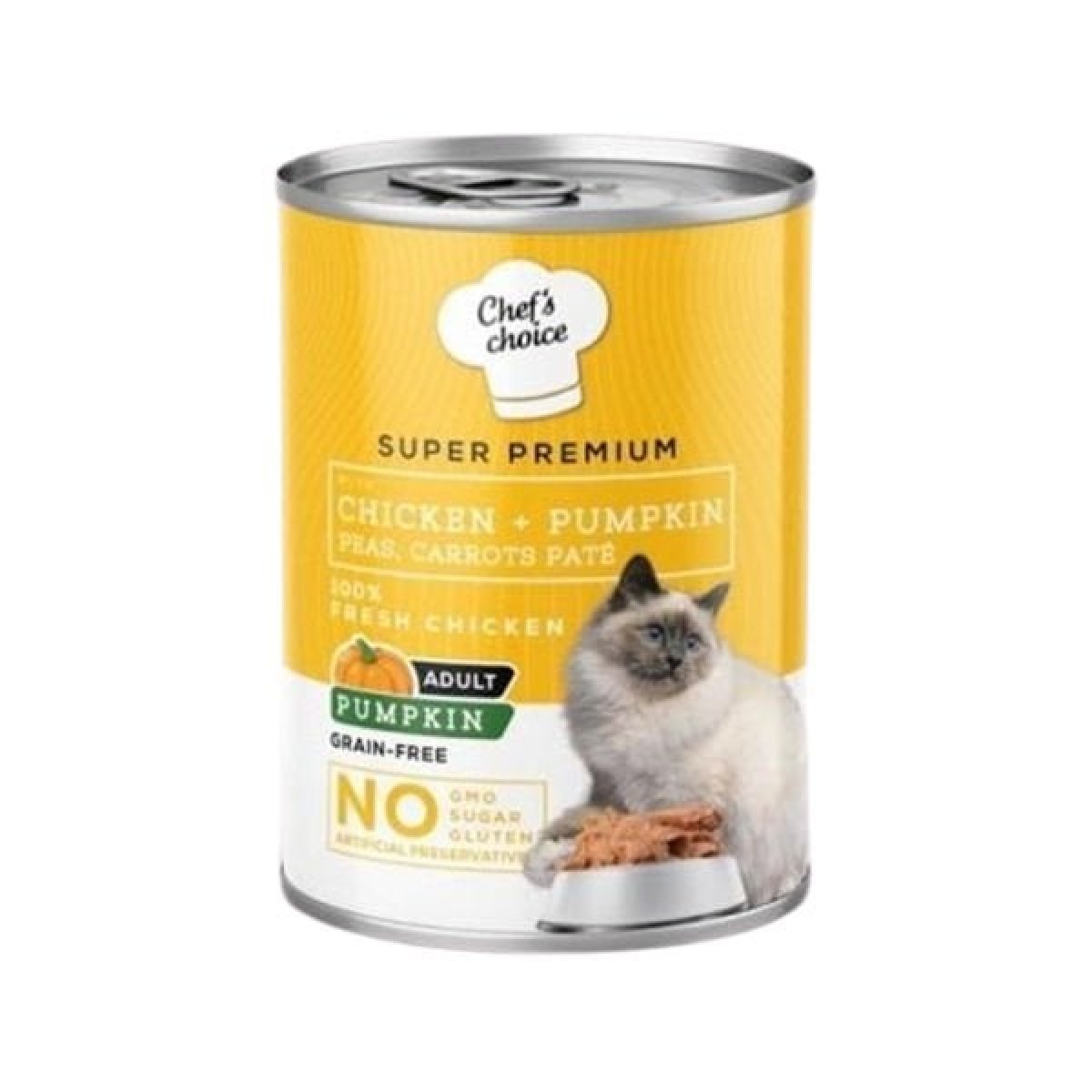 Chefs Choice Tavuklu ve Balkabaklı Tahılsız Ezme Yetişkin Konserve Kedi Maması 400 Gr