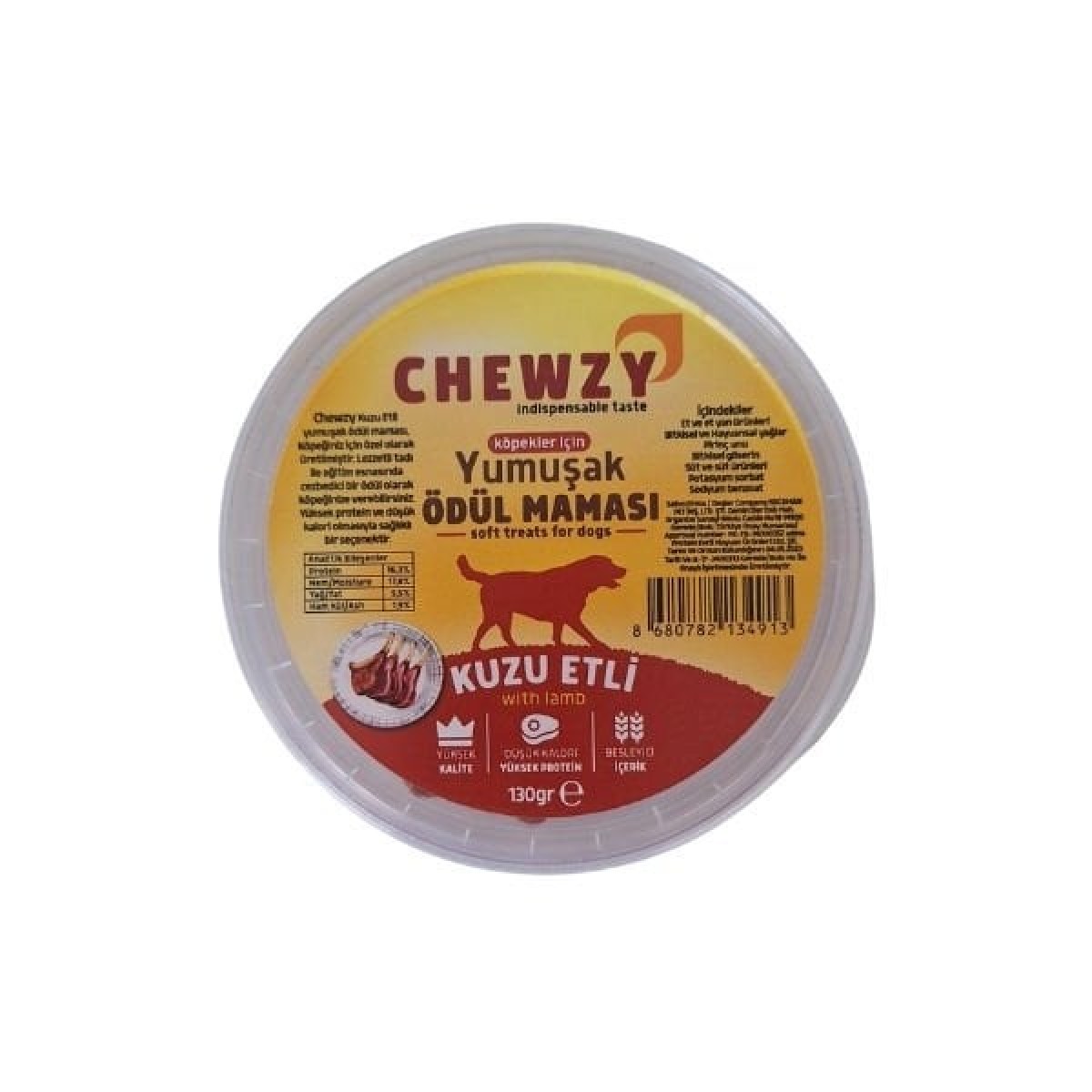 Chewzy Kuzulu Yumuşak Köpek Ödül Maması 130 Gr Chewzy Kuzulu Yumuşak Köpek Ödül Maması 130 Gr
