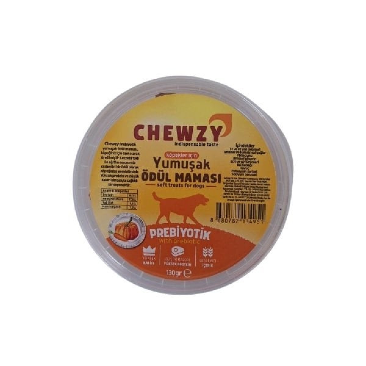 Chewzy Prebiyotik Yumuşak Köpek Ödül Maması 130 Gr Chewzy Prebiyotik Yumuşak Köpek Ödül Maması 130 Gr
