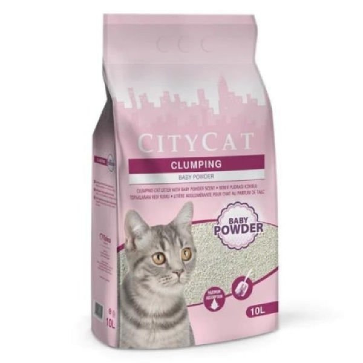 City Cat Clumping Bebek Pudrası Kokulu Topaklanan Kedi Kumu 10 Lt City Cat Clumping Bebek Pudrası Kokulu Topaklanan Kedi Kumu 10 Lt