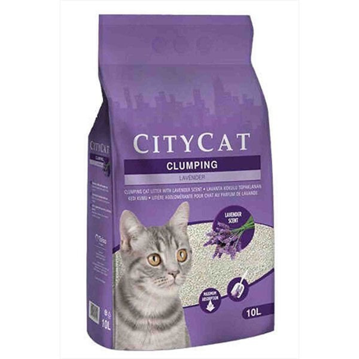 City Cat Topaklanan Lavanta Kokulu Kedi Kumu 10 Lt City Cat Topaklanan Lavanta Kokulu Kedi Kumu 10 Lt