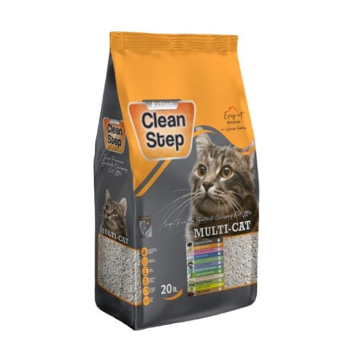 Clean Step Activated Aktif Karbonlu Çoklu Kediler İçin İnce Taneli Topaklanan Bentonit Kedi Kumu 20 Lt Clean Step Activated Aktif Karbonlu Çoklu Kediler İçin İnce Taneli Topaklanan Bentonit Kedi Kumu 20 Lt