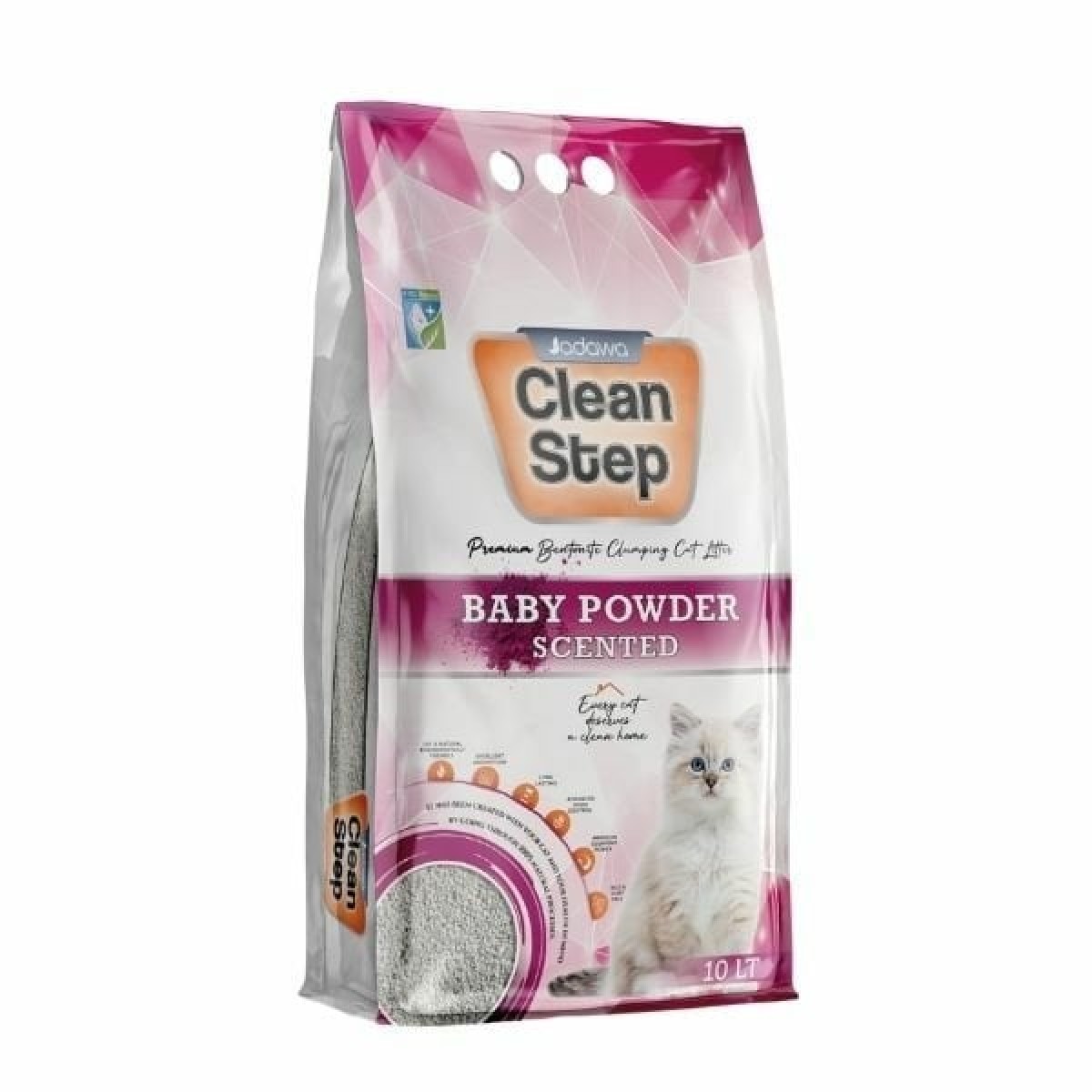 Clean Step Aktif Karbonlu Bebek Pudralı İnce Taneli Topaklanan Bentonit Kedi Kumu 10 Lt Clean Step Aktif Karbonlu Bebek Pudralı İnce Taneli Topaklanan Bentonit Kedi Kumu 10 Lt