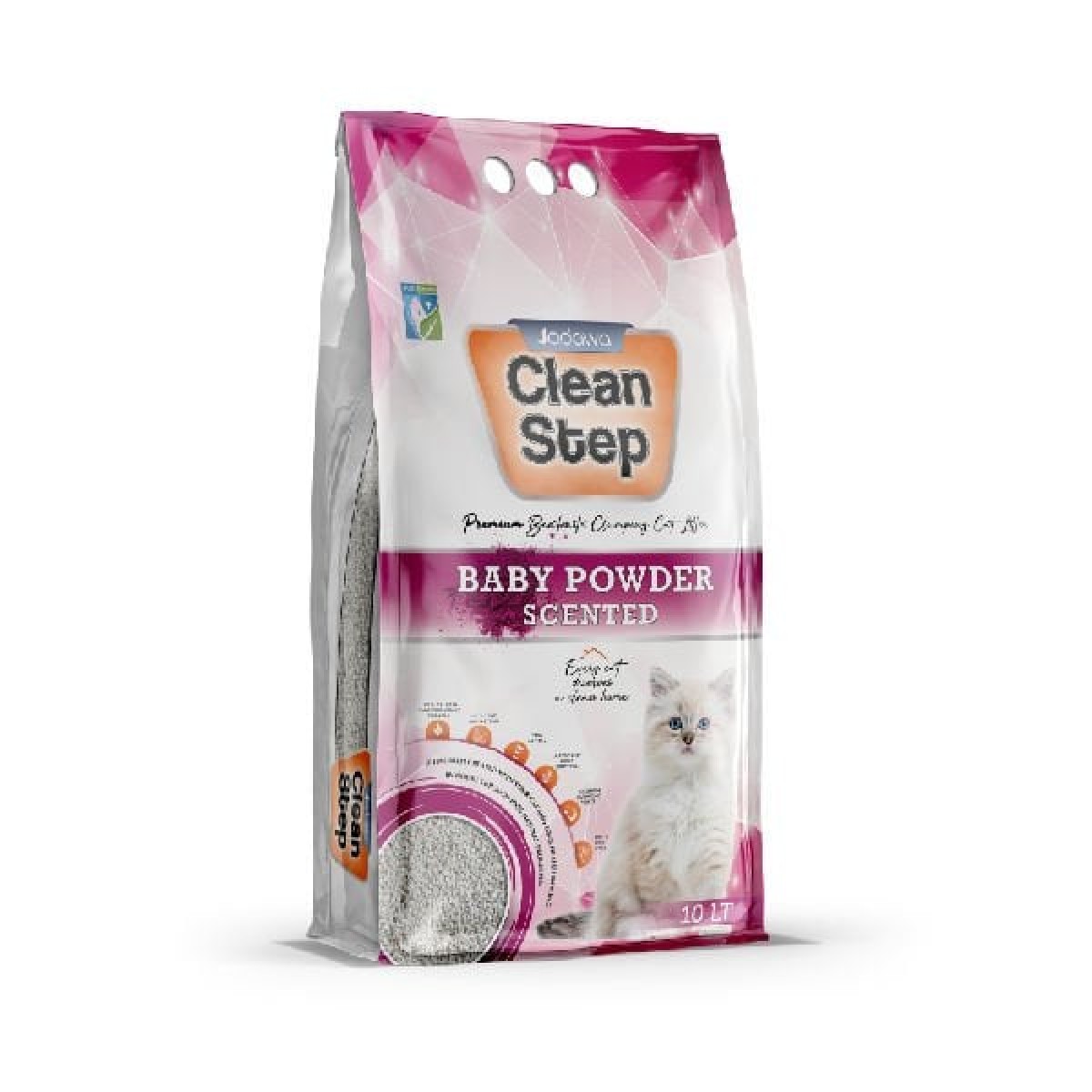 Clean Step Aktif Karbonlu Bebek Pudralı İnce Taneli Topaklanan Bentonit Kedi Kumu 5 Lt Clean Step Aktif Karbonlu Bebek Pudralı İnce Taneli Topaklanan Bentonit Kedi Kumu 5 Lt