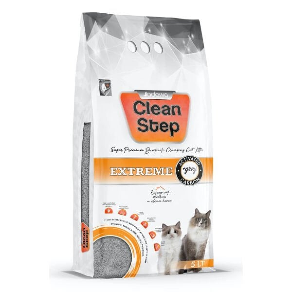 Clean Step Aktif Karbonlu Kokusuz İnce Taneli Topaklanan Bentonit Kedi Kumu 5 Lt Clean Step Aktif Karbonlu Kokusuz İnce Taneli Topaklanan Bentonit Kedi Kumu 5 Lt