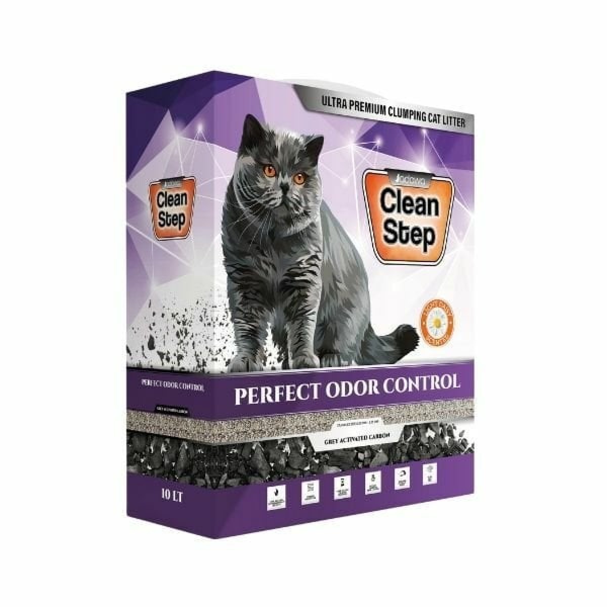 Clean Step Perfect Odor Aktif Karbonlu Papatya Kokulu İnce Taneli Topaklanan Bentonit Kedi Kumu 10 Lt Clean Step Perfect Odor Aktif Karbonlu Papatya Kokulu İnce Taneli Topaklanan Bentonit Kedi Kumu 10 Lt