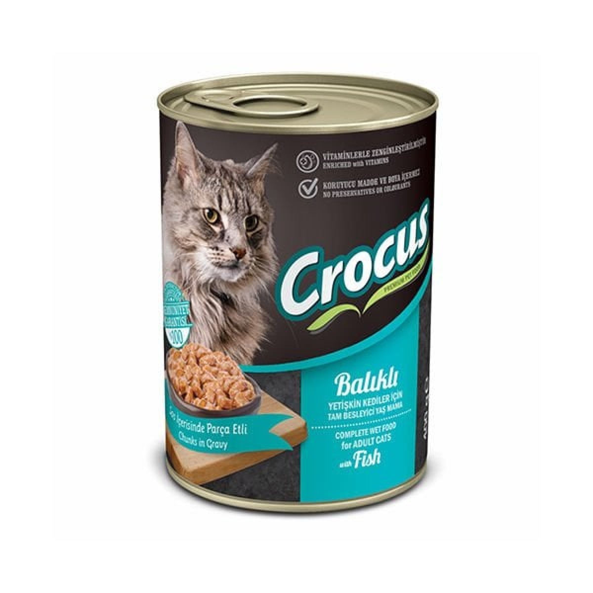 Crocus Balıklı Yetişkin Kedi Yaş Maması 400 Gr Crocus Balıklı Yetişkin Kedi Yaş Maması 400 Gr