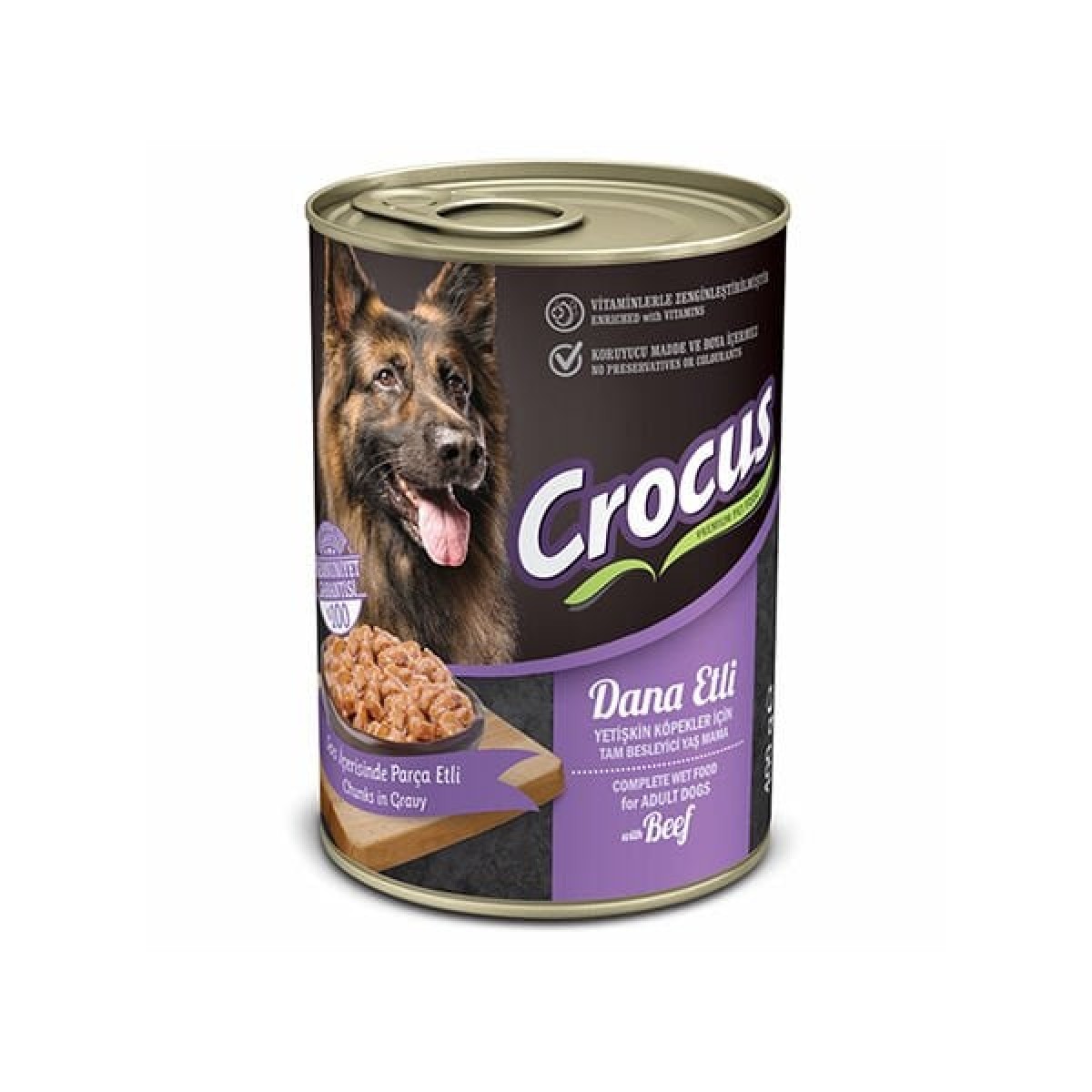Crocus Dana Etli Köpek Yaş Maması 400 Gr Crocus Dana Etli Köpek Yaş Maması 400 Gr