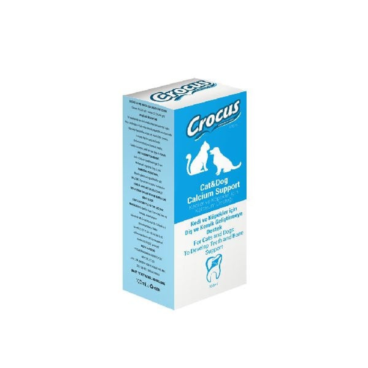 Crocus Diş ve Kemik Gelişimi Kedi ve Köpekler için Sıvı Kalsiyum Destek 100 Ml Crocus Diş ve Kemik Gelişimi Kedi ve Köpekler için Sıvı Kalsiyum Destek 100 Ml