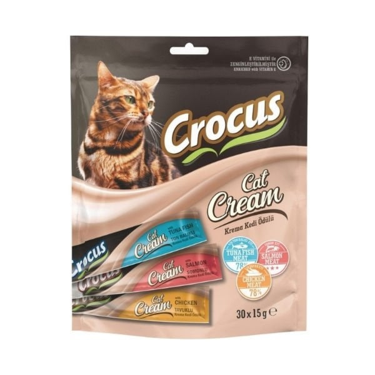 Crocus Karışık Lezzetler Sıvı Kedi Ödül Maması 15 Gr 30 Adet Crocus Karışık Lezzetler Sıvı Kedi Ödül Maması 15 Gr 30 Adet