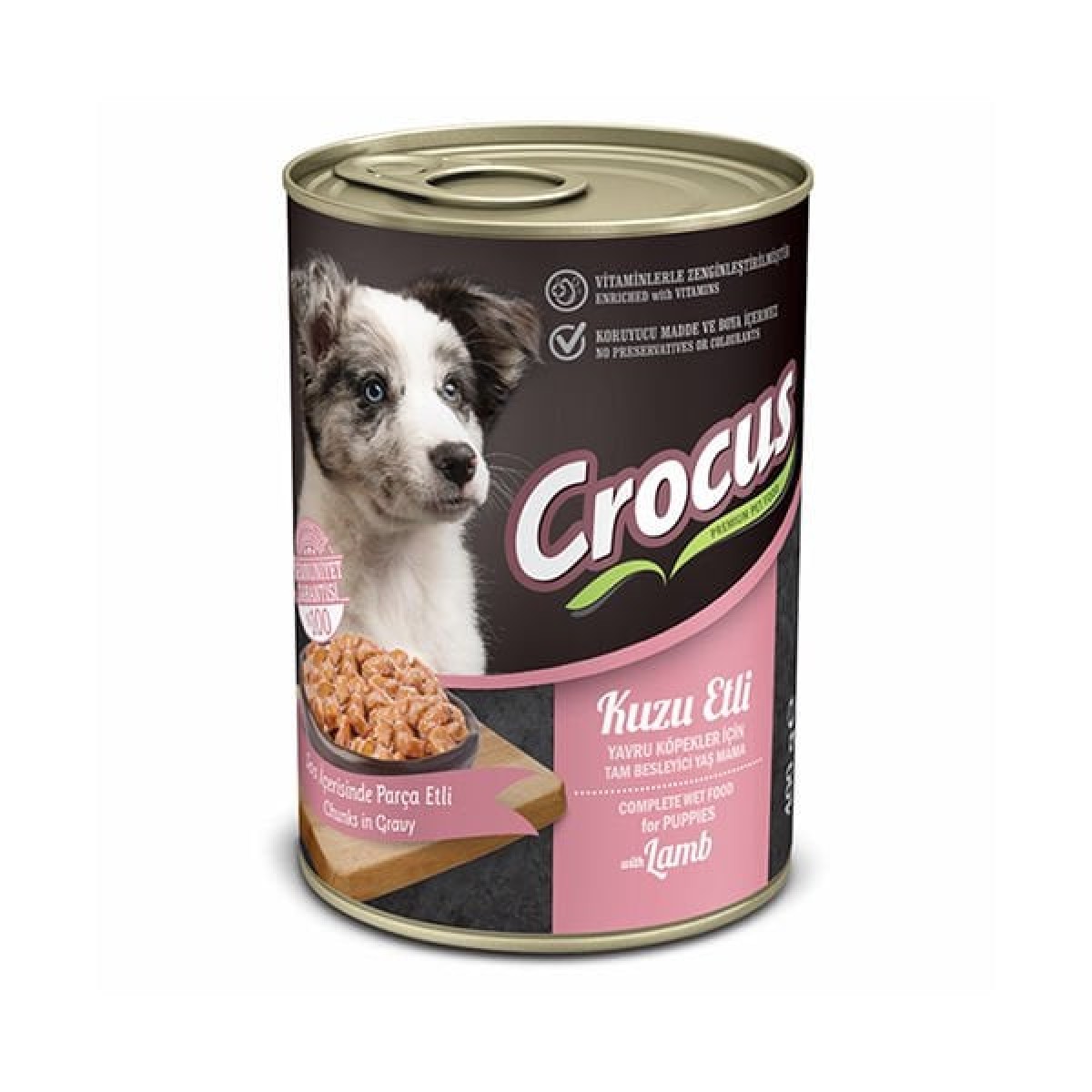 Crocus Kuzu Etli Yavru Yaş Köpek Maması 400 Gr Crocus Kuzu Etli Yavru Yaş Köpek Maması 400 Gr