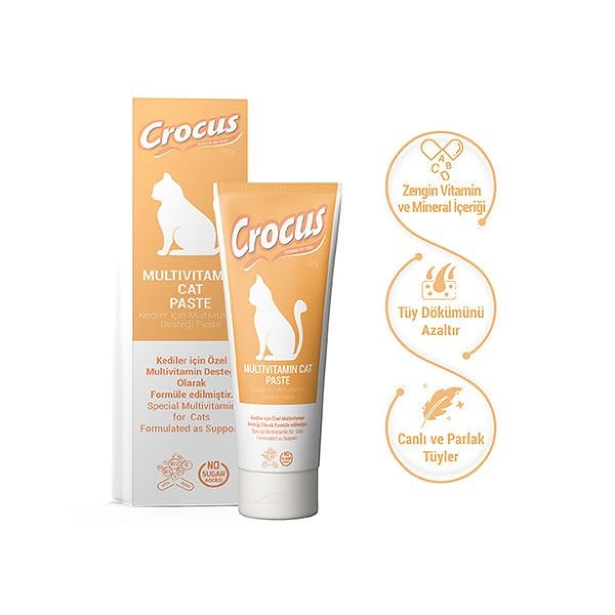 Crocus Multivitamin Kedi Malt Macunu 100 Gr Crocus Multivitamin Kedi Malt Macunu 100 Gr