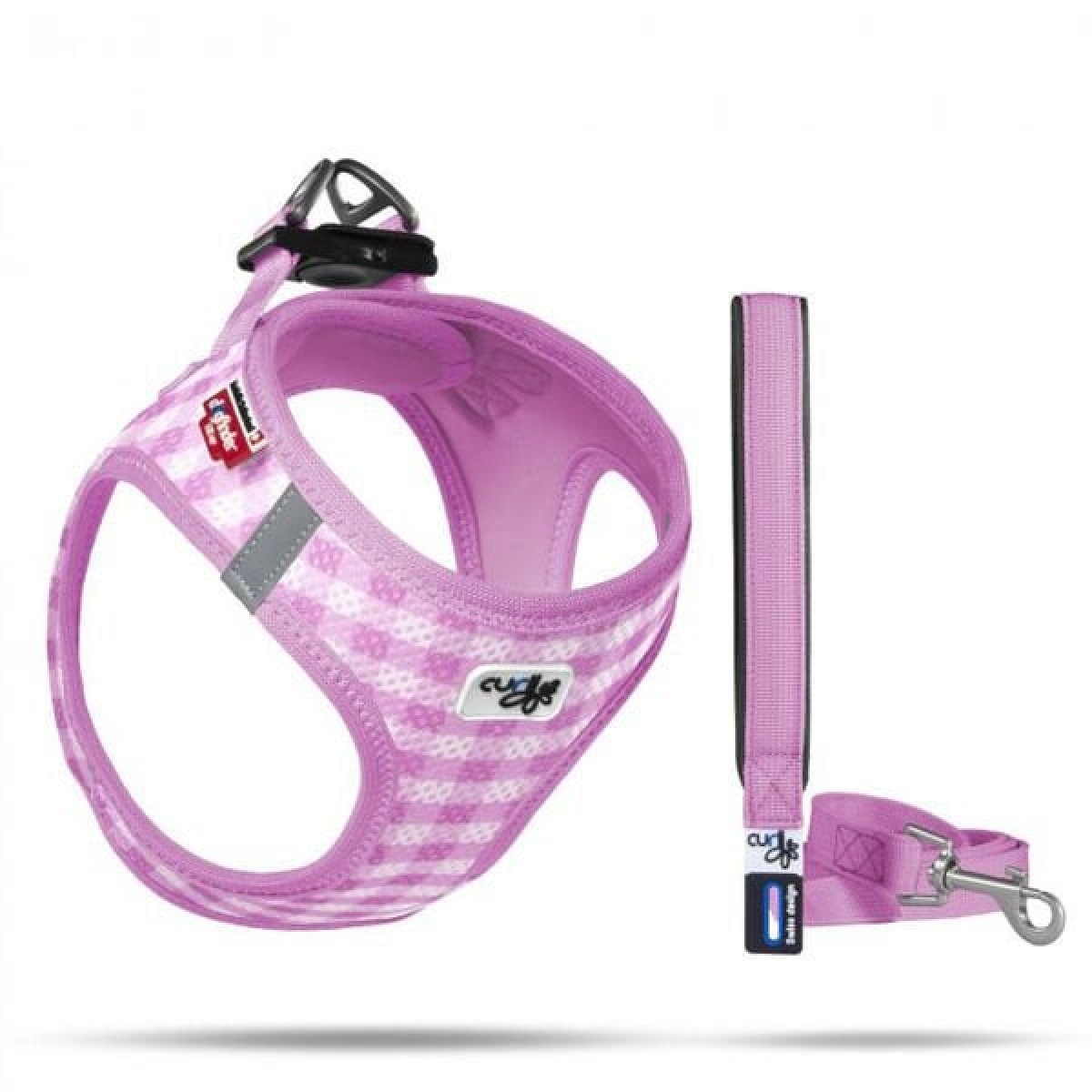 Curli Vest Air-Mesh Köpek Göğüs Tasması Pembe Ekose Xxxsmall 26-30 Cm Curli Vest Air-Mesh Köpek Göğüs Tasması Pembe Ekose Xxxsmall 26-30 Cm