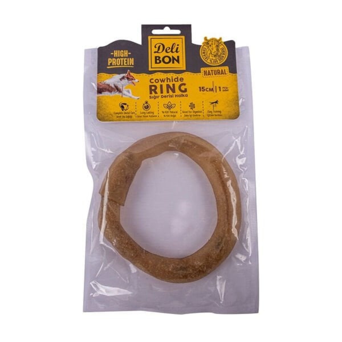 Delibon Deri El İşi Simit Kemik Köpek Ödülü Naturel 15 Cm 1 Adet Delibon Deri El İşi Simit Kemik Köpek Ödülü Naturel 15 Cm 1 Adet