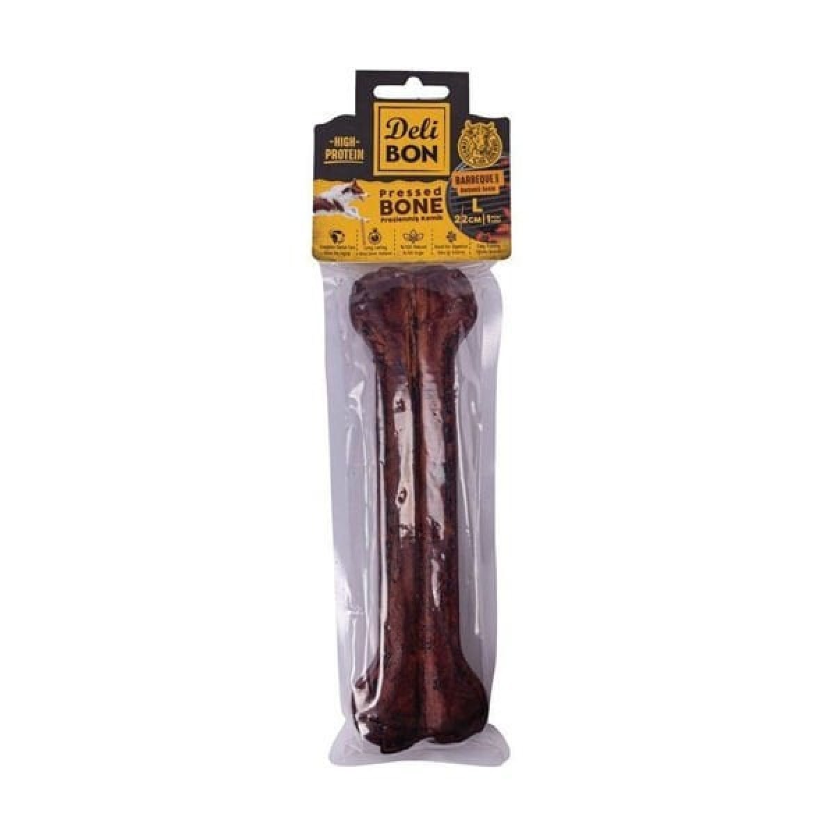 Delibon Deri Pres Barbekü Aromalı Kemik Köpek Ödülü Medium 22 Cm 1 Adet Delibon Deri Pres Barbekü Aromalı Kemik Köpek Ödülü Medium 22 Cm 1 Adet