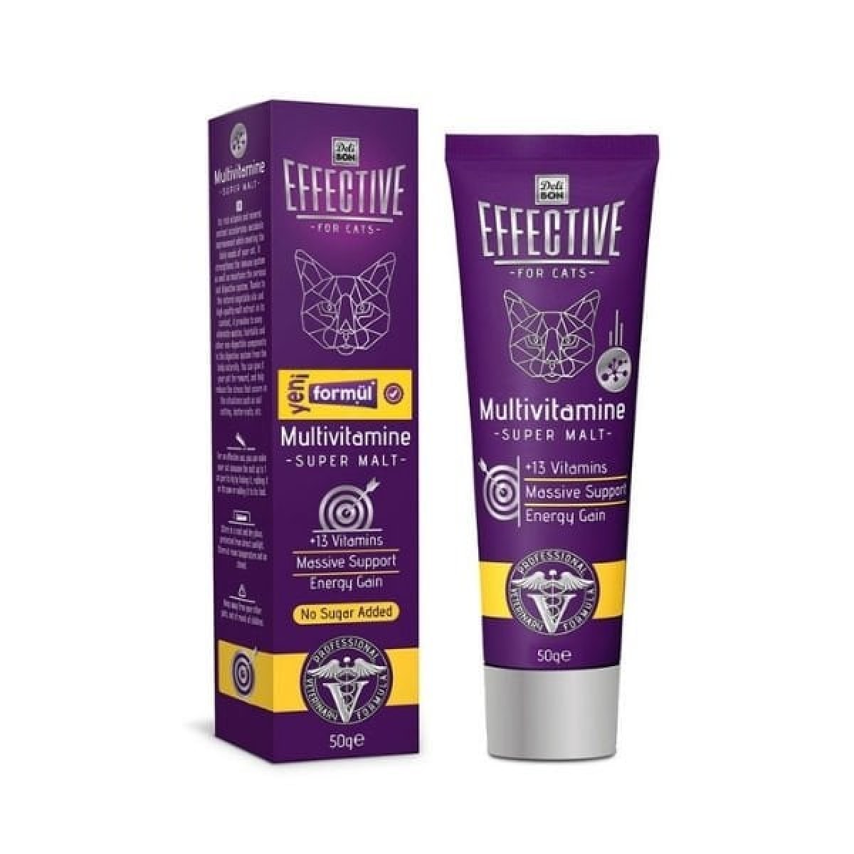 Delibon Effective Malt Multivitamin Katkılı Kedi Malt Macunu 50 Gr Delibon Effective Malt Multivitamin Katkılı Kedi Malt Macunu 50 Gr