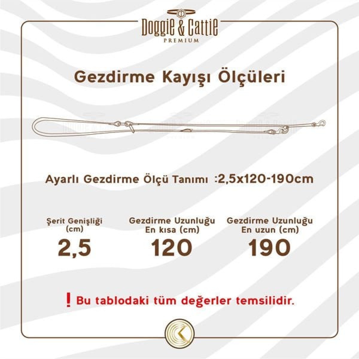 Doggie Classic Deri Köpek Gezdirme Tasması Medium Siyah 2.5x120-190 Cm