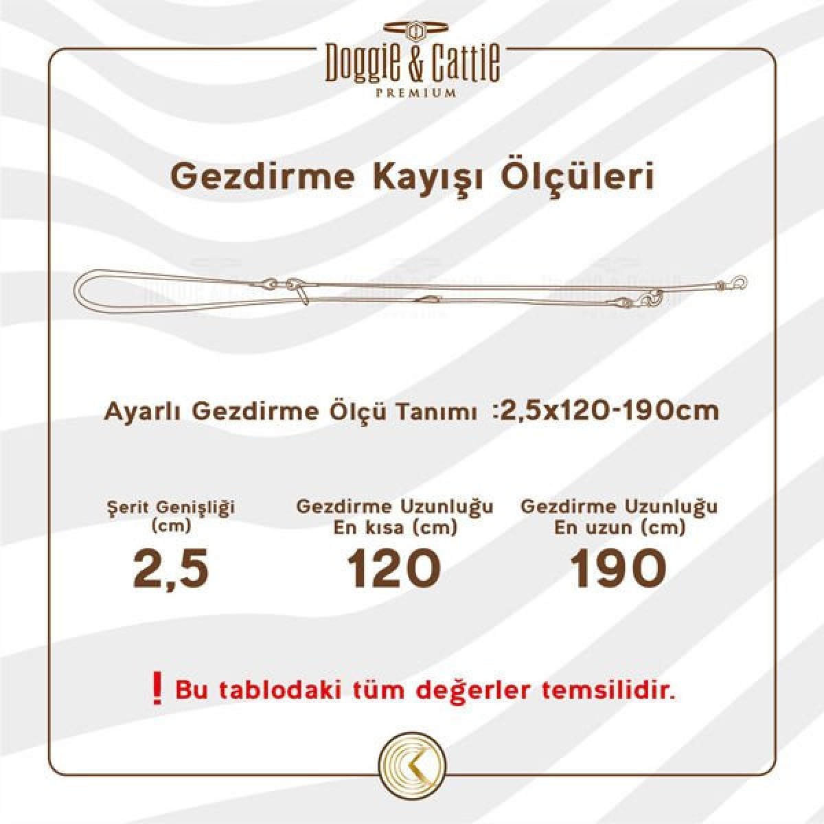 Doggie Classic Deri Köpek Gezdirme Tasması Medium Siyah 2x120-190 Cm