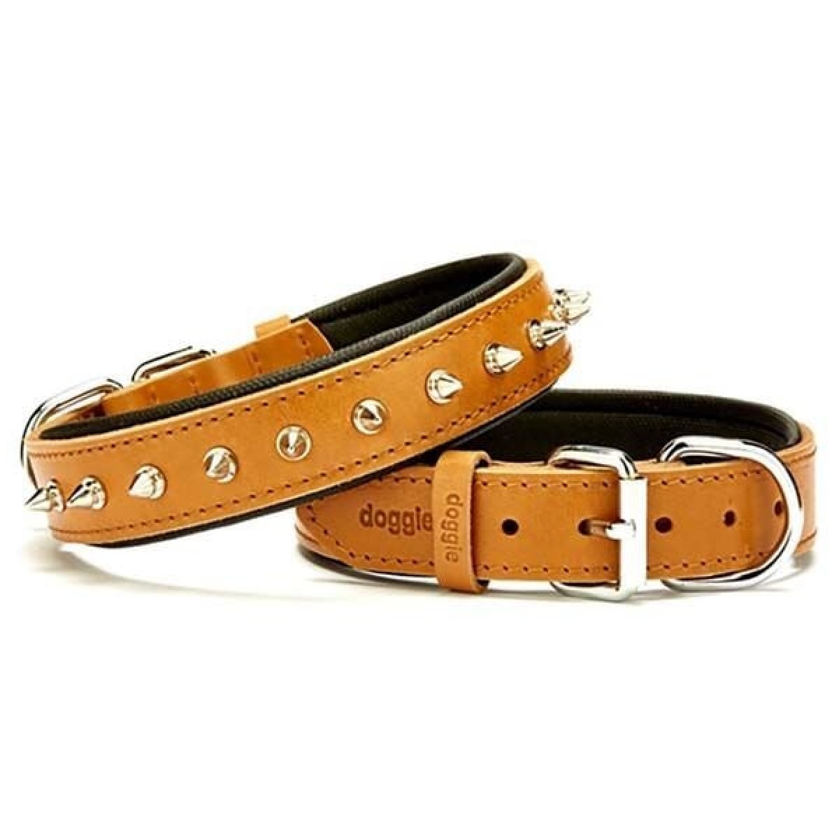 Doggie Comfort Deri Çivili Köpek Boyun Tasması Medium Camel 3x42-50 Cm Doggie Comfort Deri Çivili Köpek Boyun Tasması Medium Camel 3x42-50 Cm