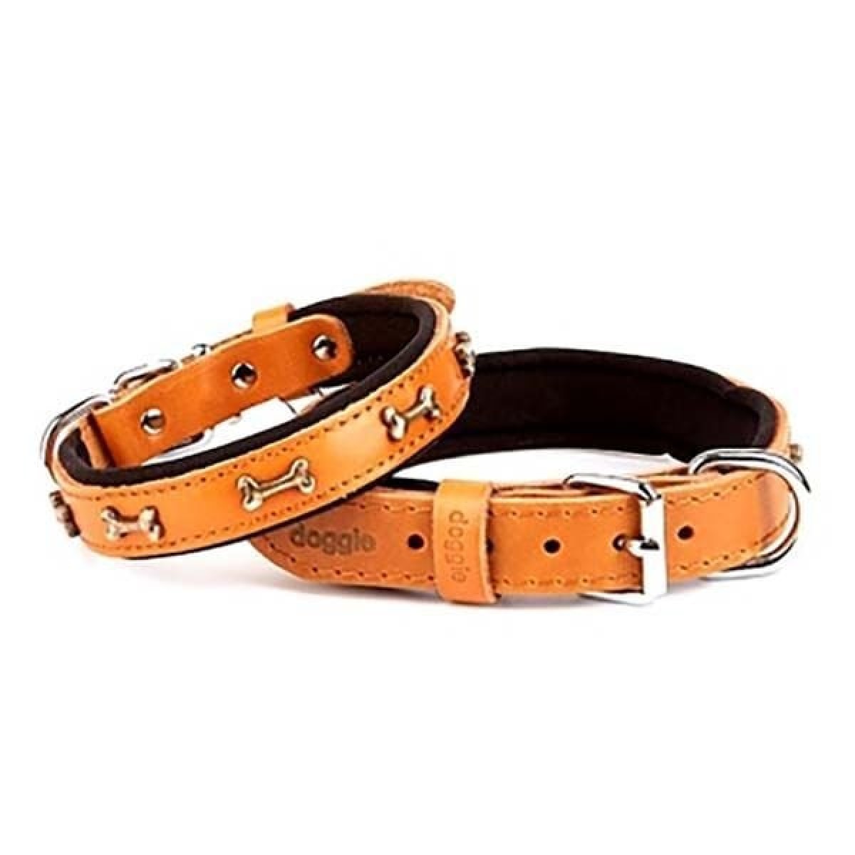 Doggie Comfort Deri Kemik Süslü Köpek Boyun Tasması Medium Camel 2.5x37-45 Cm Doggie Comfort Deri Kemik Süslü Köpek Boyun Tasması Medium Camel 2.5x37-45 Cm