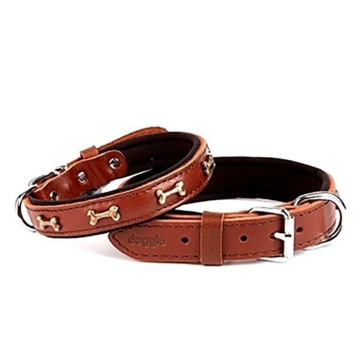 Doggie Comfort Deri Kemik Süslü Köpek Boyun Tasması Medium Kahverengi 2.5x37-45 Cm Doggie Comfort Deri Kemik Süslü Köpek Boyun Tasması Medium Kahverengi 2.5x37-45 Cm
