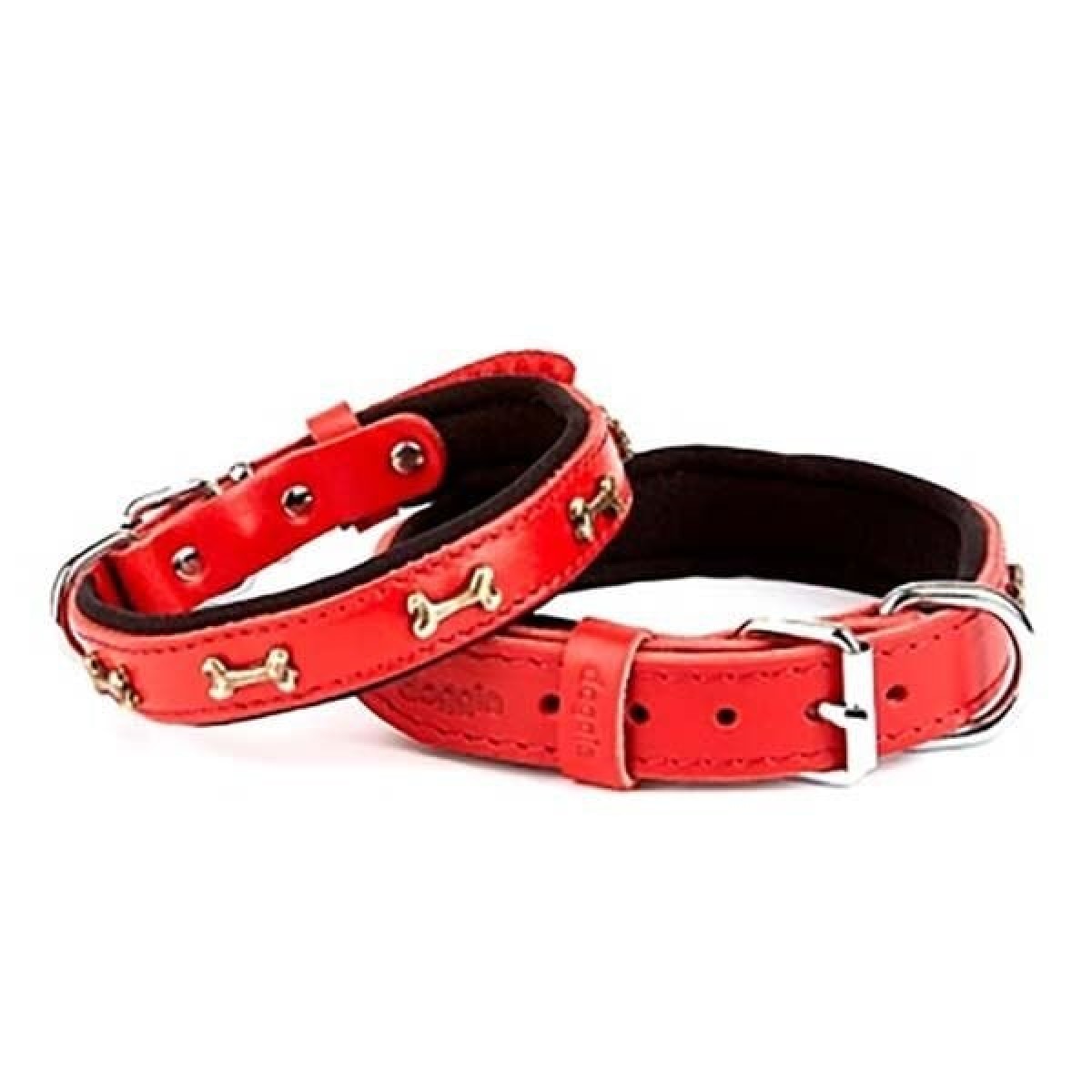 Doggie Comfort Deri Kemik Süslü Köpek Boyun Tasması Medium Kırmızı 2x35-40 Cm Doggie Comfort Deri Kemik Süslü Köpek Boyun Tasması Medium Kırmızı 2x35-40 Cm