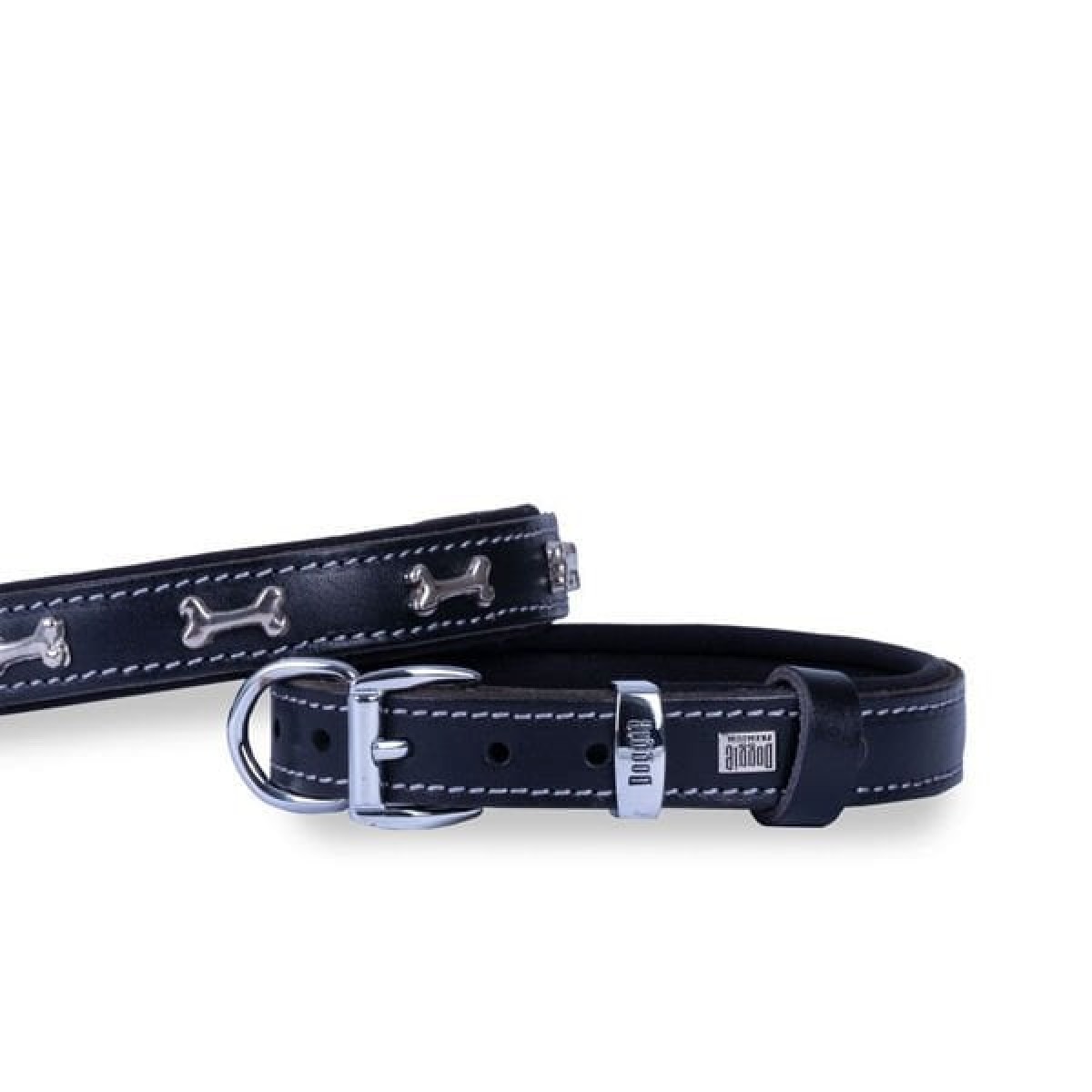 Doggie Comfort Deri Kemik Süslü Köpek Boyun Tasması Medium Siyah 2x35-40 Cm Doggie Comfort Deri Kemik Süslü Köpek Boyun Tasması Medium Siyah 2x35-40 Cm